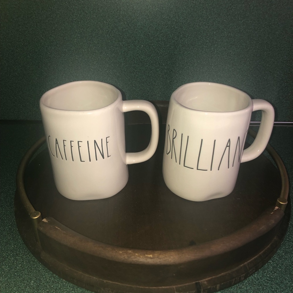 Rae Dunn Mug Set CAFFEINE BRILLIANT